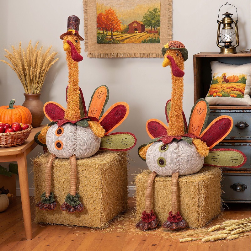 Home Textiles Turkey - Thanksgiving Turkey Doll Autumn Party Desktop