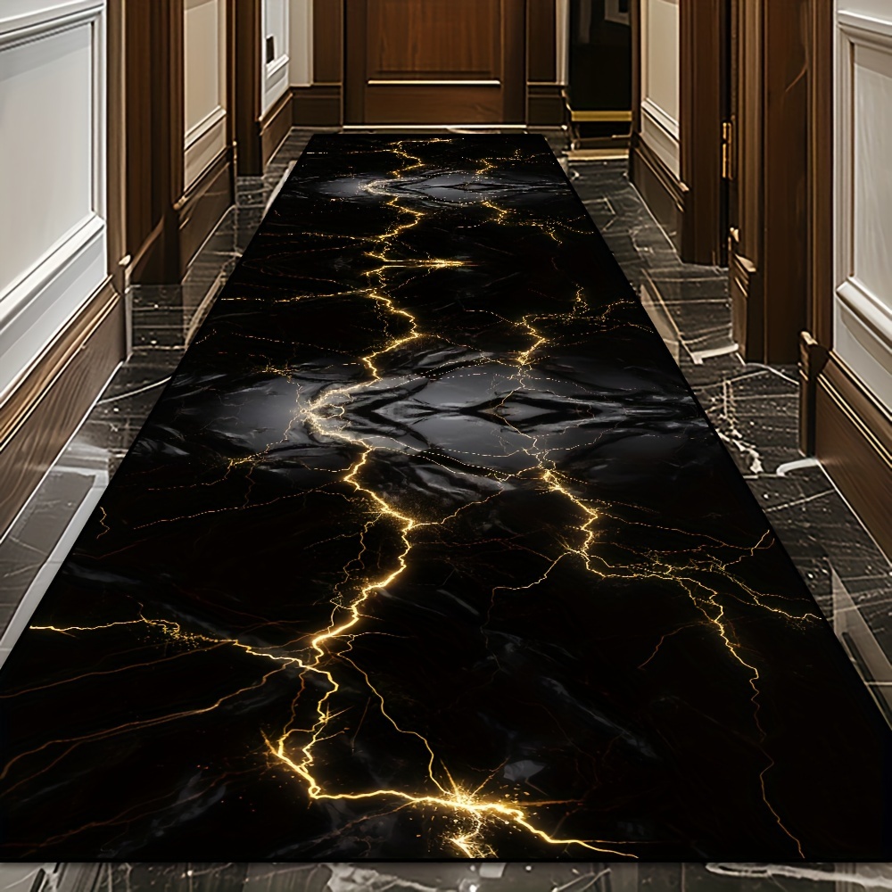 Home Textiles Luxury - VIKAMA Light Luxury Black Gold Flow