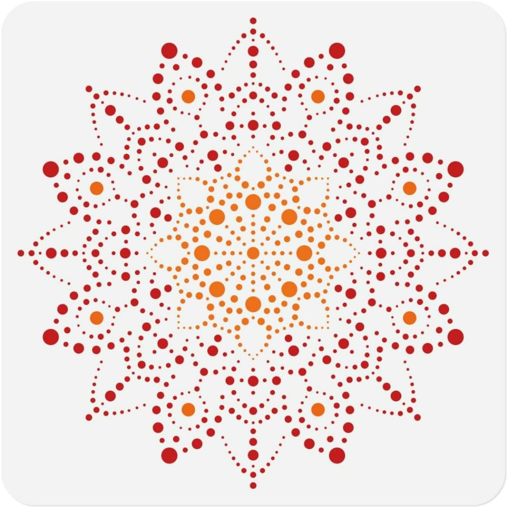 Dot Mandala Stencil Template 1 - Home Textiles Products 评论和价格