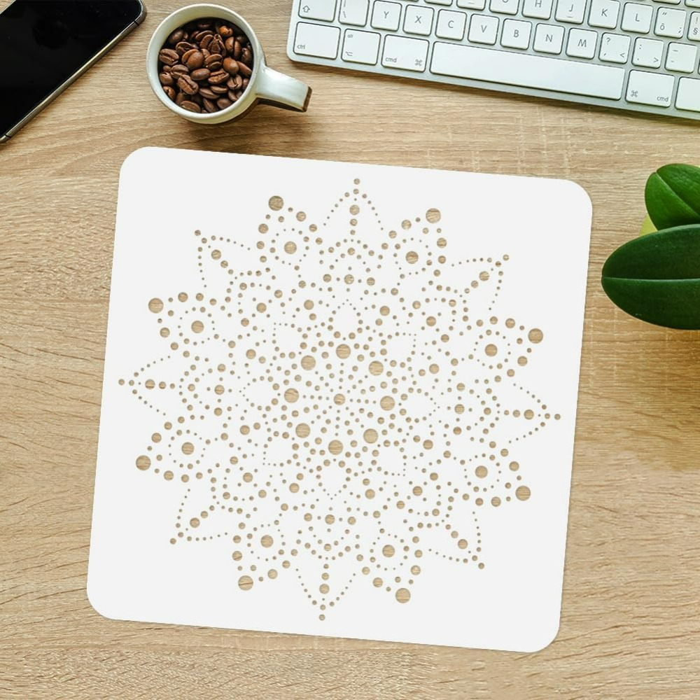 Dot Mandala Stencil Template 1 - Home Textiles Products 评论和价格