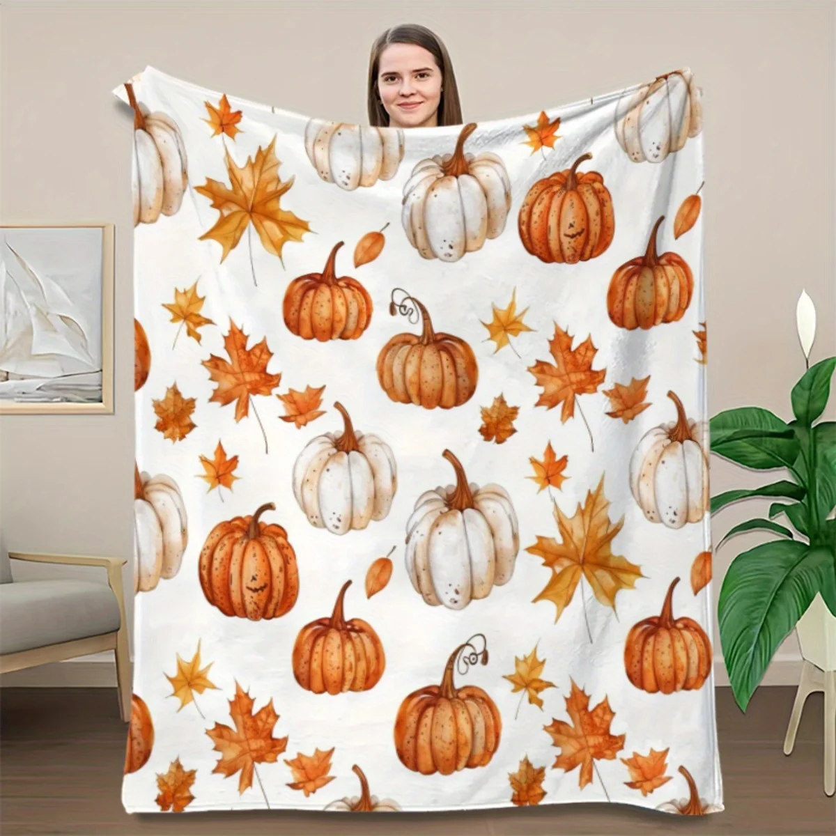 Thanksgiving Throw Blanket – C - Home Textiles Turkey 评论和价格