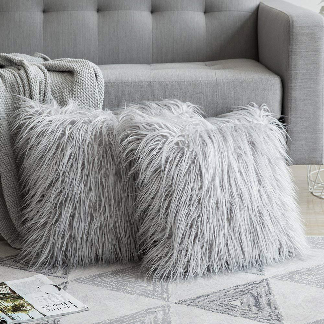 Soft Long Fur Fluffy Sofa Pill - Home Textiles Luxury 评论和价格