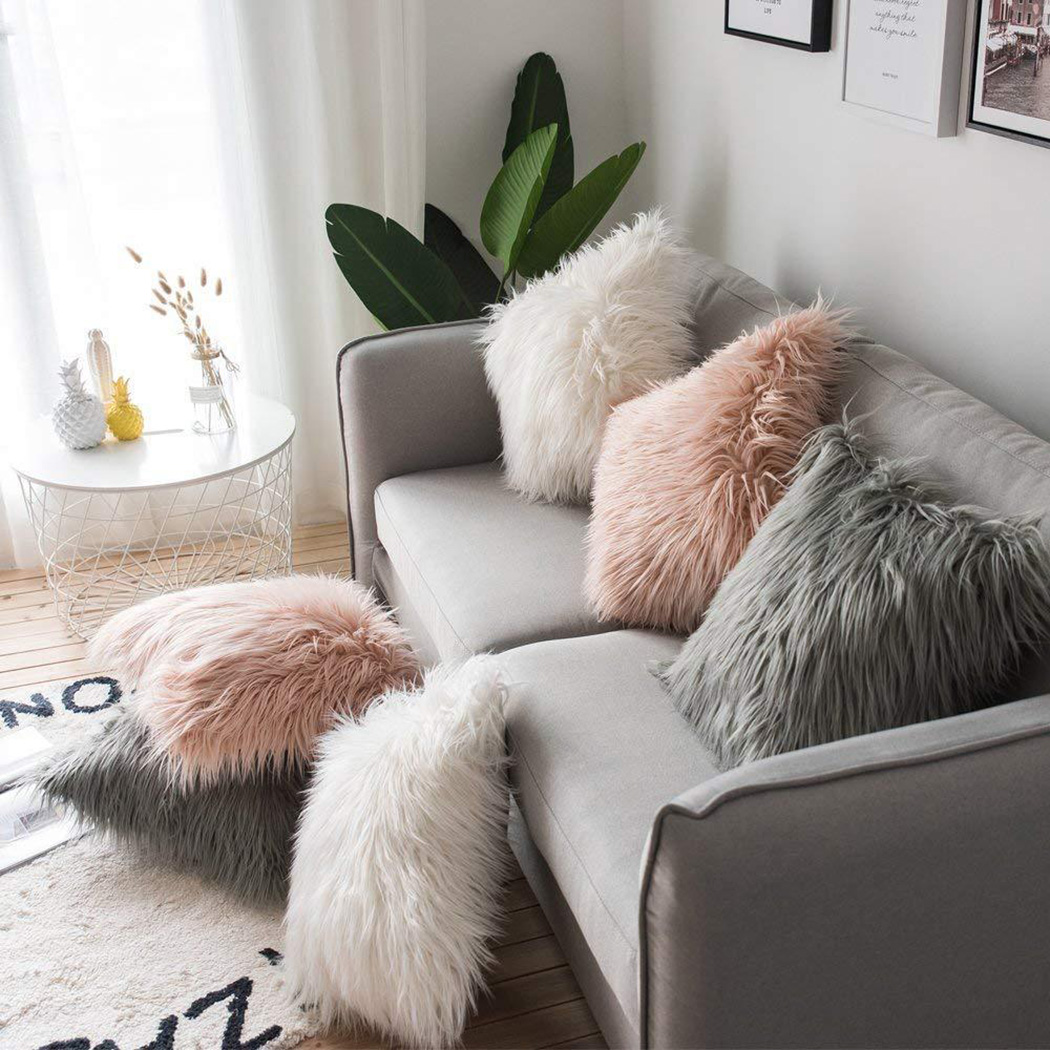 Soft Long Fur Fluffy Sofa Pill - Home Textiles Luxury 评论和价格