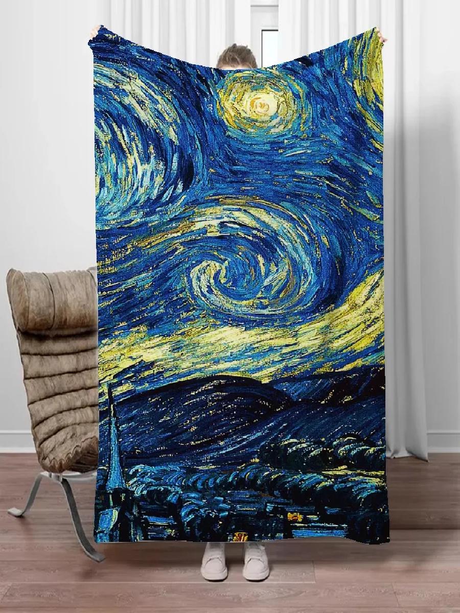 Van Gogh Boho Throw Blanket fo - Home Textiles Luxury 评论和价格