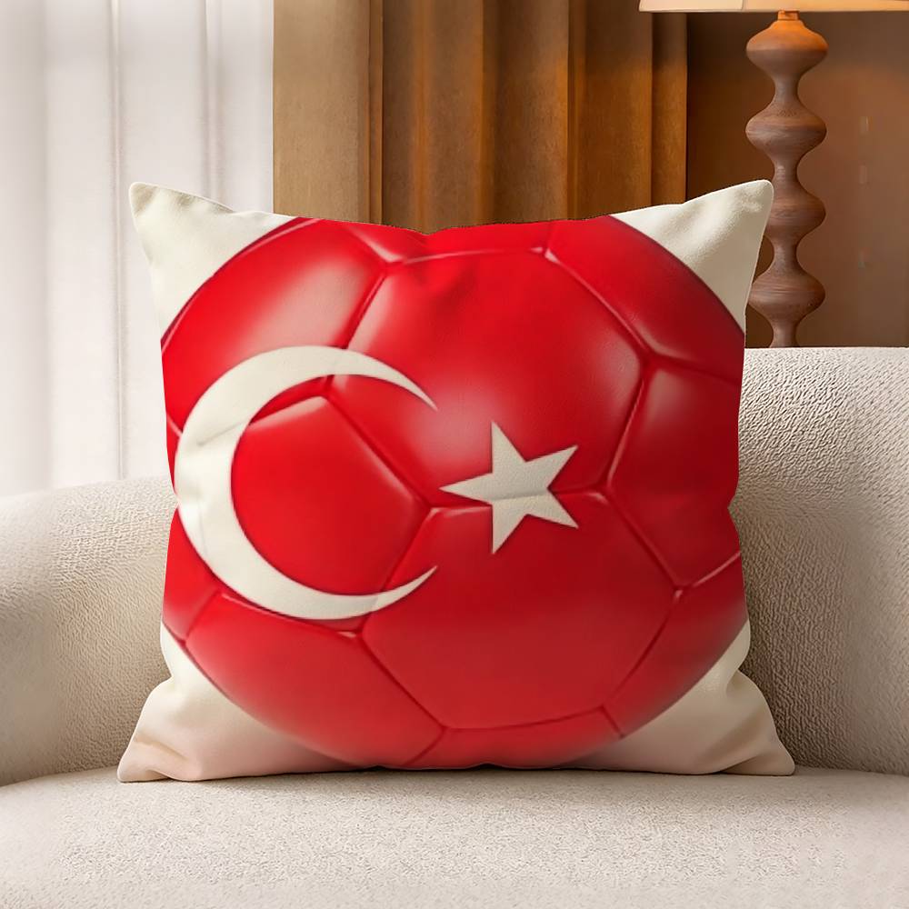 Turkey Flag Cotton Linen Squar - Home Textiles Turkey 评论和价格