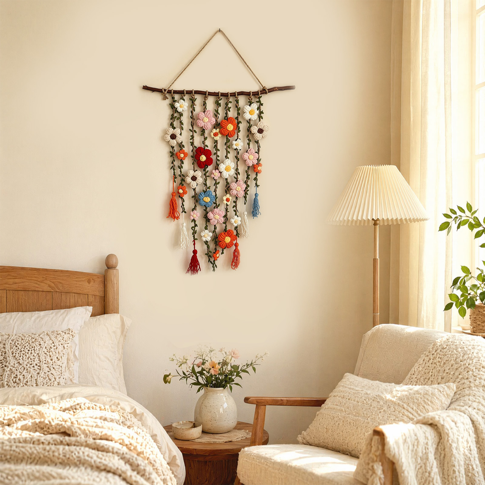 Crochet Woven Garden Boho Flor - Home Art Textiles 评论和价格