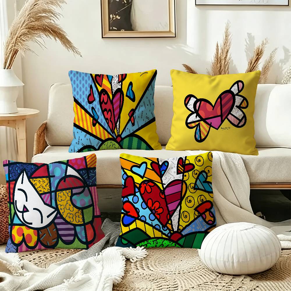 Britto Art pillow cover sofa c - Home Art Textiles 评论和价格