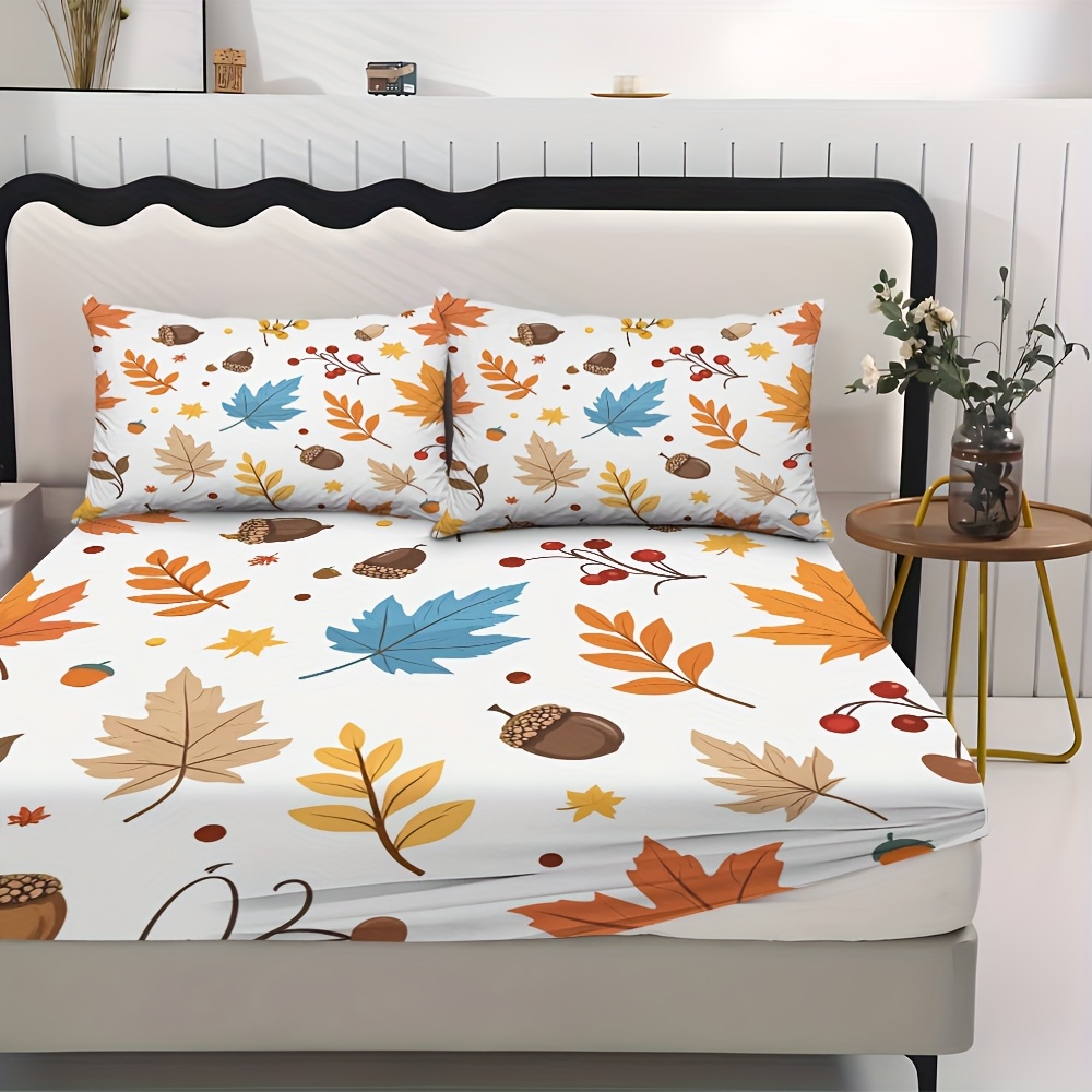 Autumn Leaves and Chestnut Bed - Fitted Sheet Deep 评论和价格