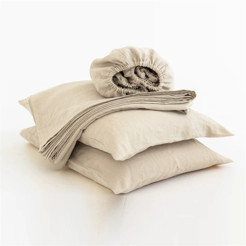 100% Linen Soft Bed Sheets, Qu - Fitted Sheet Deep 评论和价格