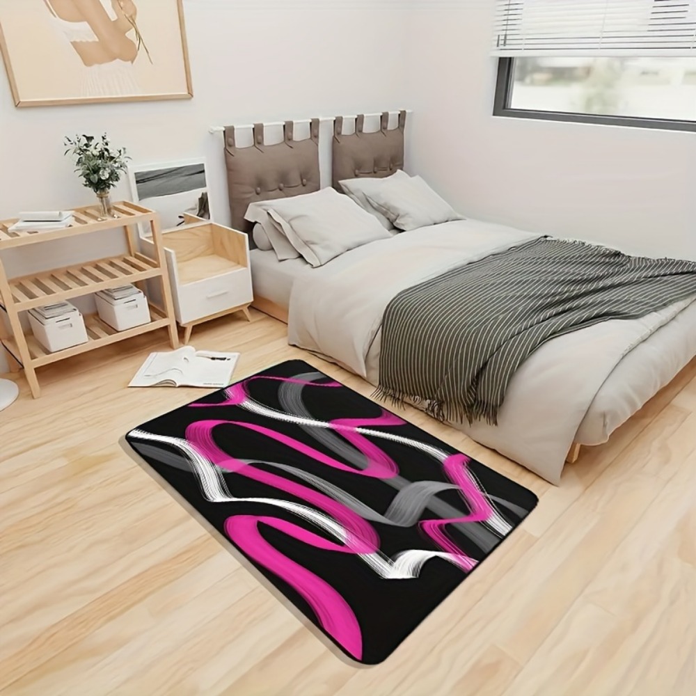 Hot Pink and Gray Black Geomet - Hot Home Of Textiles 评论和价格