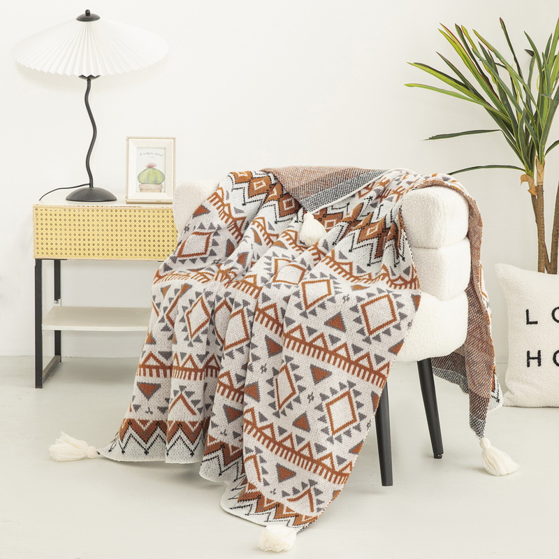 Bohemian Style Printed Knitted - Home Textiles Luxury 评论和价格