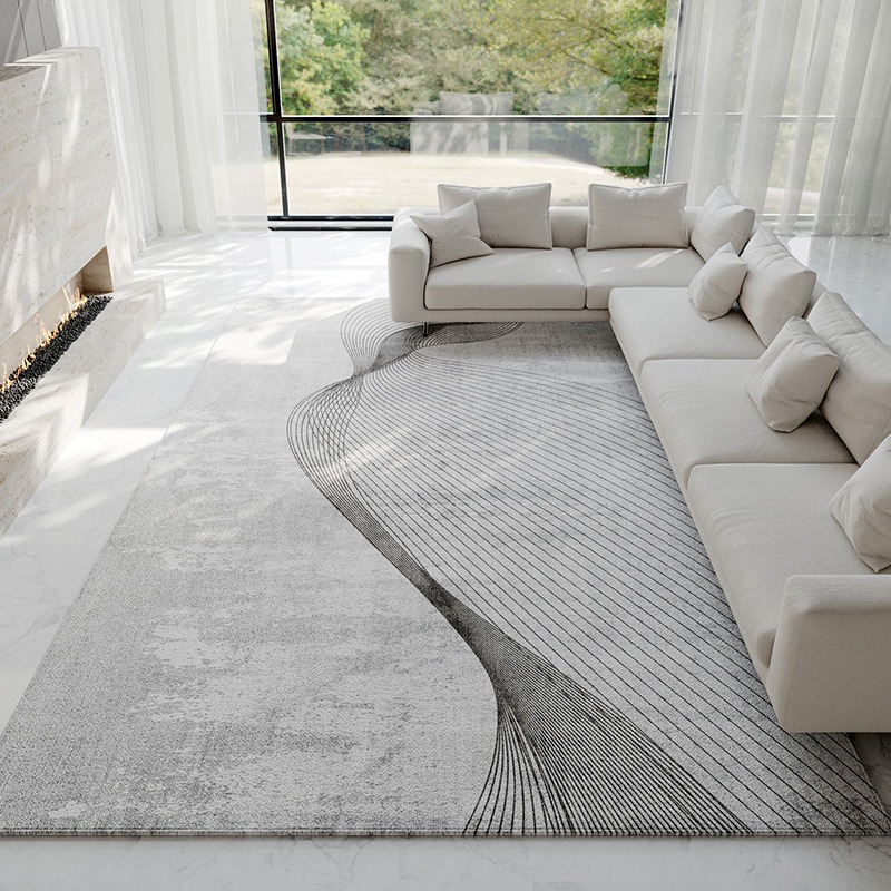 Abstract Light Gray Carpet Mod - Home Textiles Luxury 评论和价格