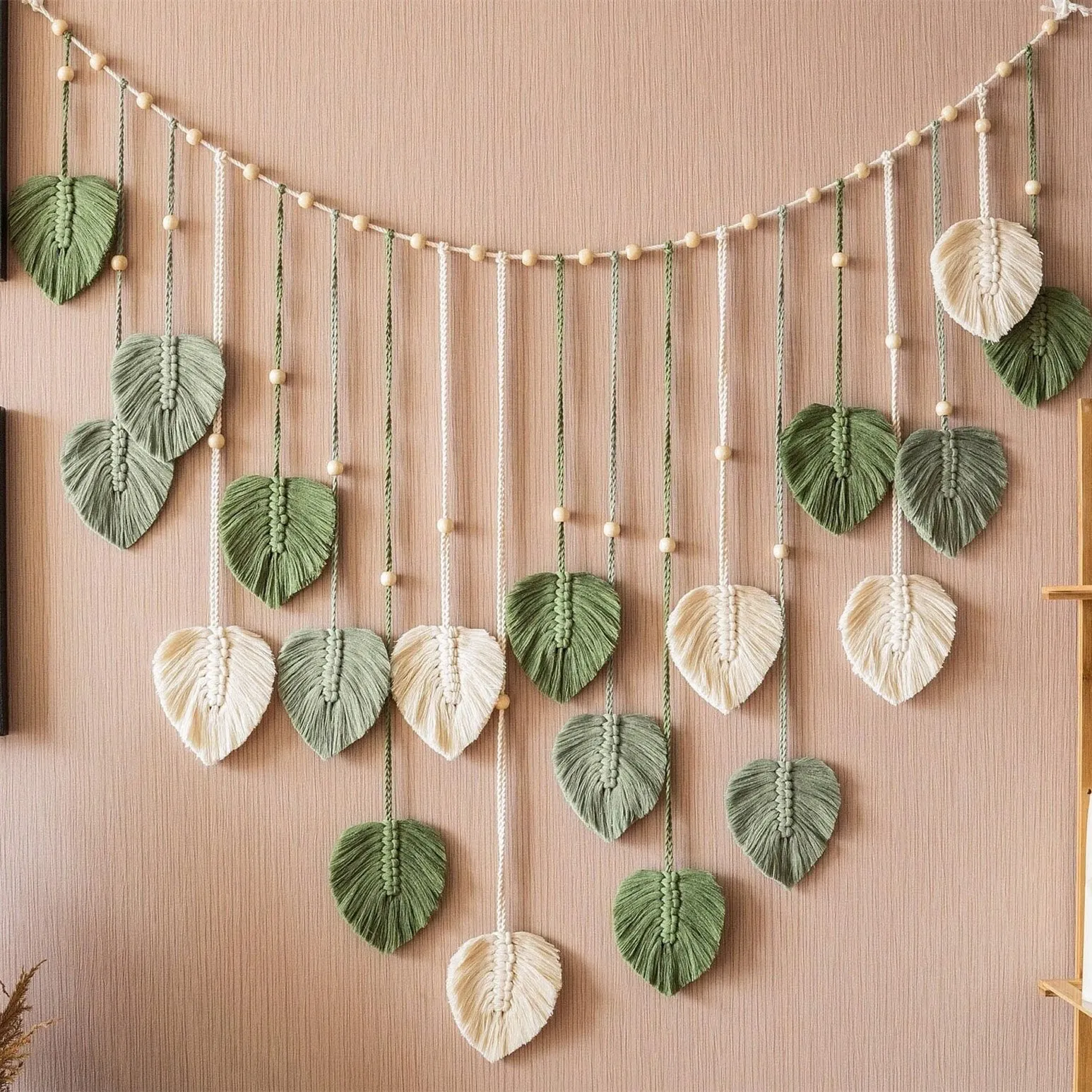 1 Pc Green Leaves Garland, Mac - Home Art Textiles 评论和价格