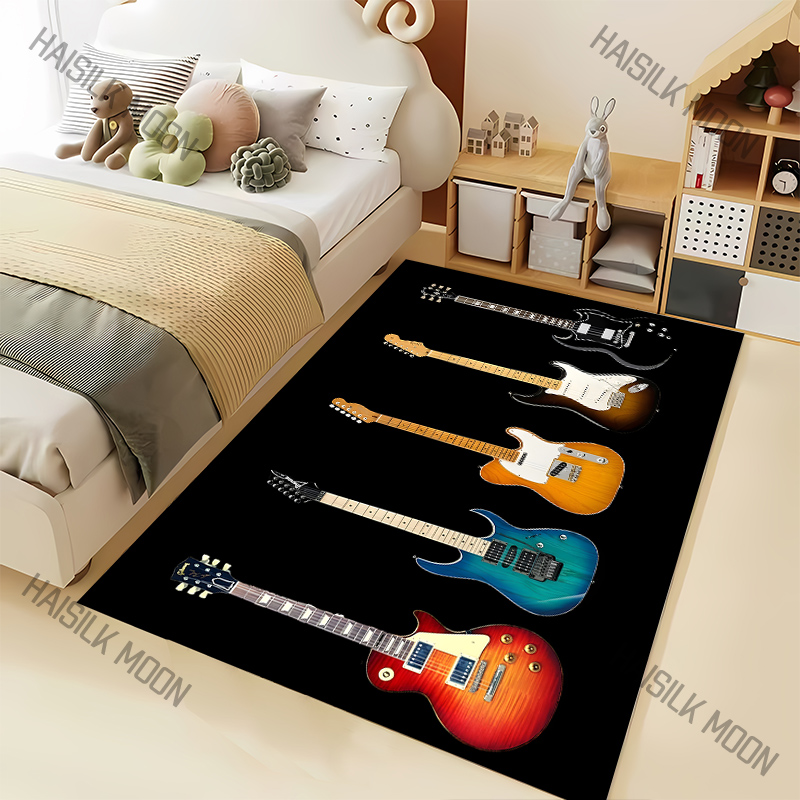 Music Lovers Rock Guitar Patte - Home Textiles Luxury 评论和价格