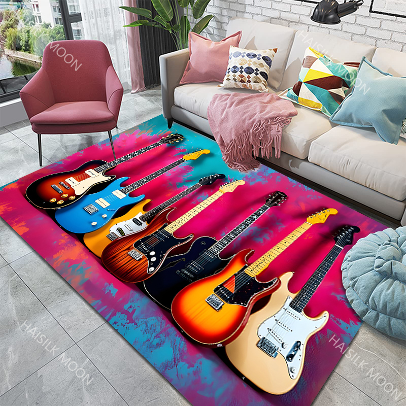 Music Lovers Rock Guitar Patte - Home Textiles Luxury 评论和价格