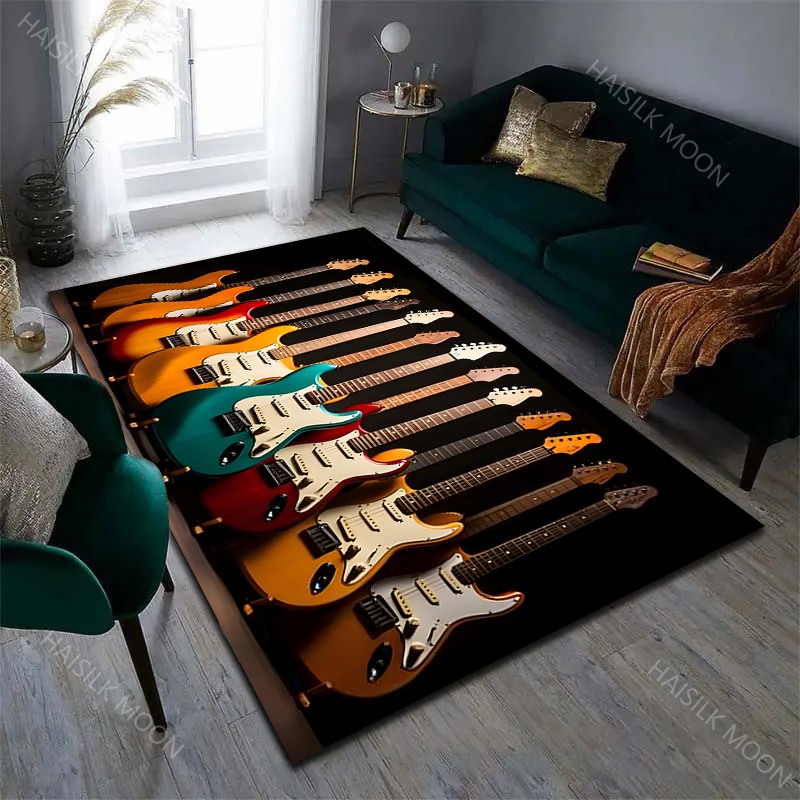 Music Lovers Rock Guitar Patte - Home Textiles Luxury 评论和价格