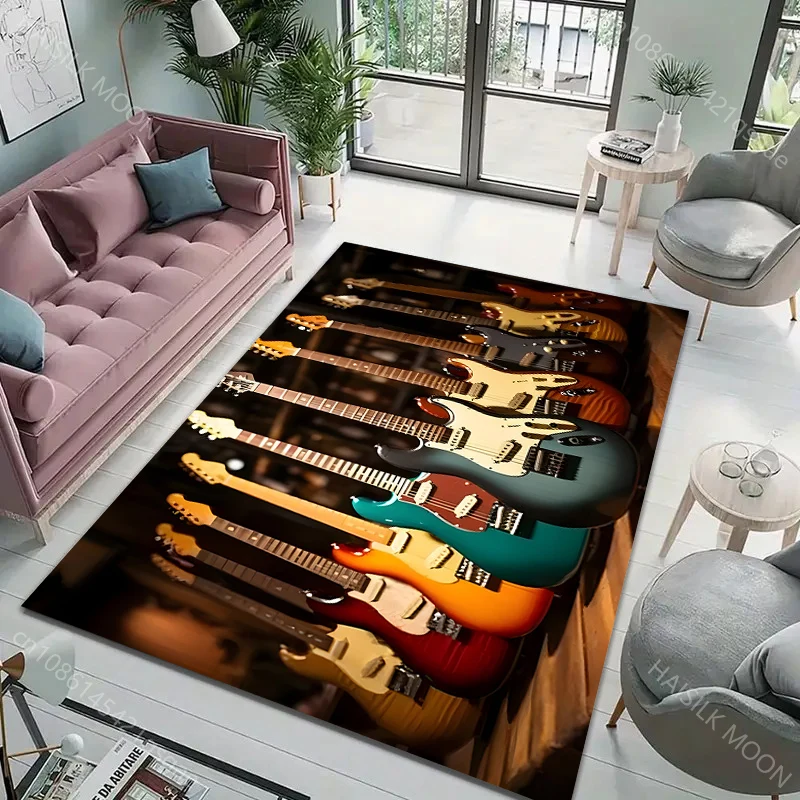 Music Lovers Rock Guitar Patte - Home Textiles Luxury 评论和价格