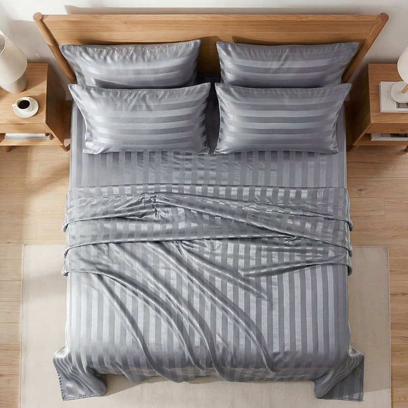 Wrinkle Resistant Striped Sati - Fitted Sheet Deep 评论和价格