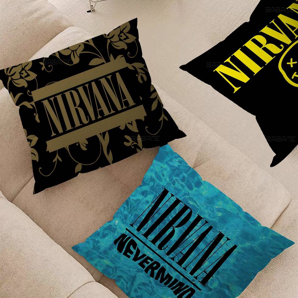 Band Hot N-Nirvanas Pillow Cus - Hot Home Of Textiles 评论和价格