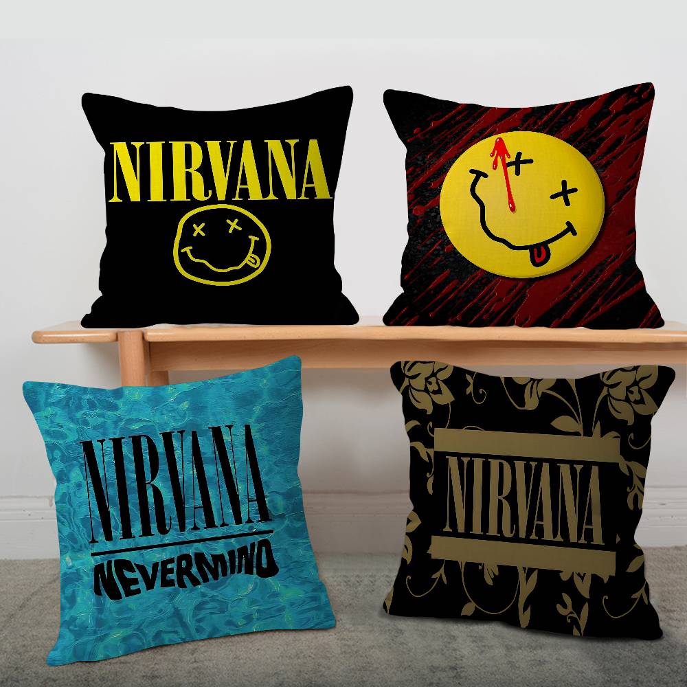 Band Hot N-Nirvanas Pillow Cus - Hot Home Of Textiles 评论和价格