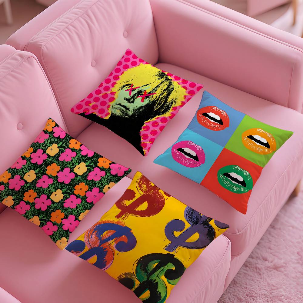 A-Andy W-Warhol Art Pillow Cas - Home Art Textiles 评论和价格