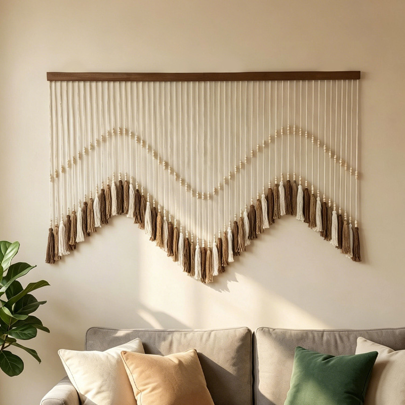 Bohemian Handmade Cotton Rope  - Home Art Textiles 评论和价格